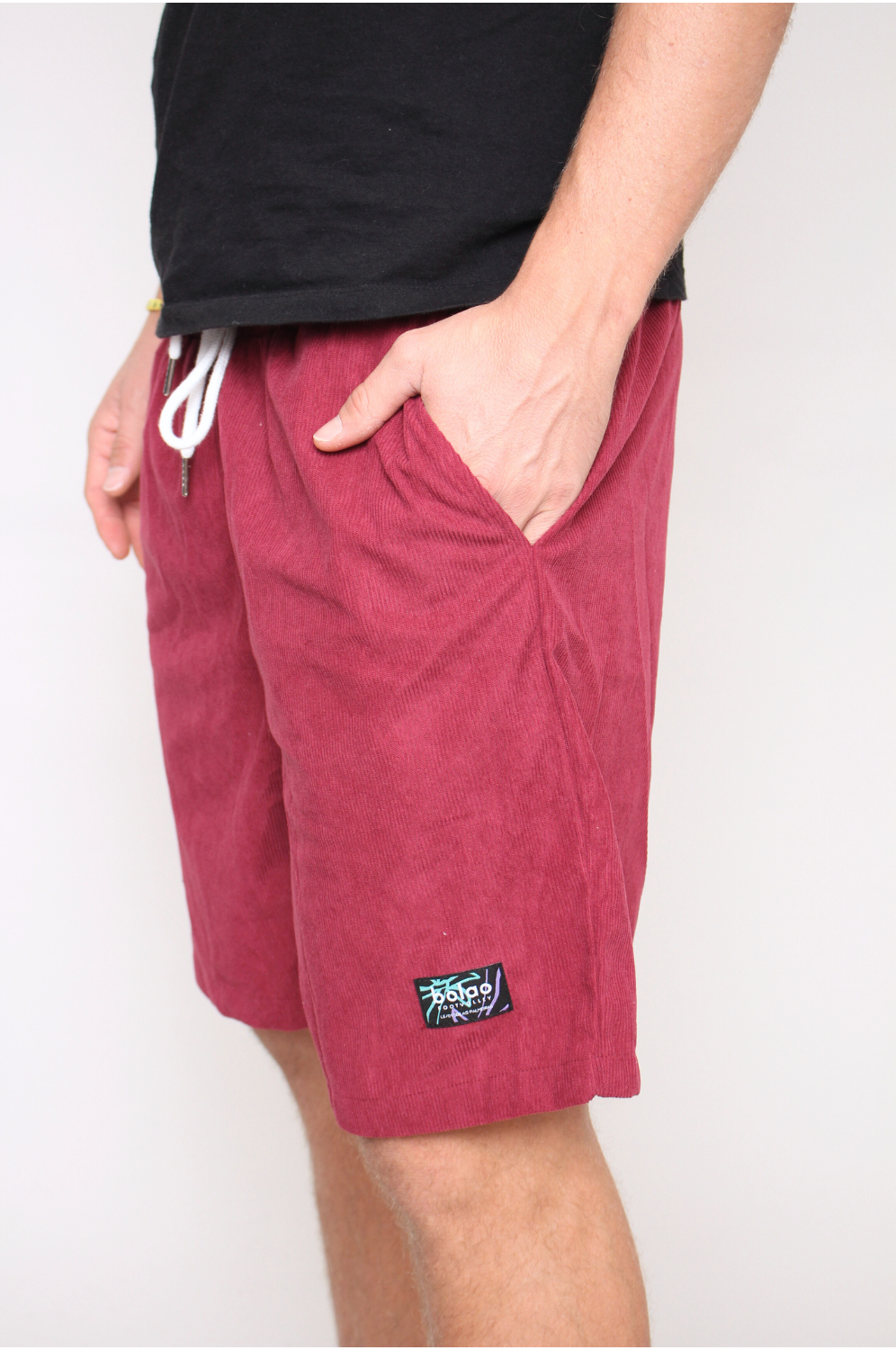 Cord Shorts  Burgundy