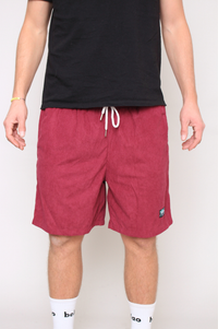 Cord Shorts  Burgundy