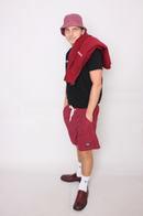 Cord Shorts  Burgundy