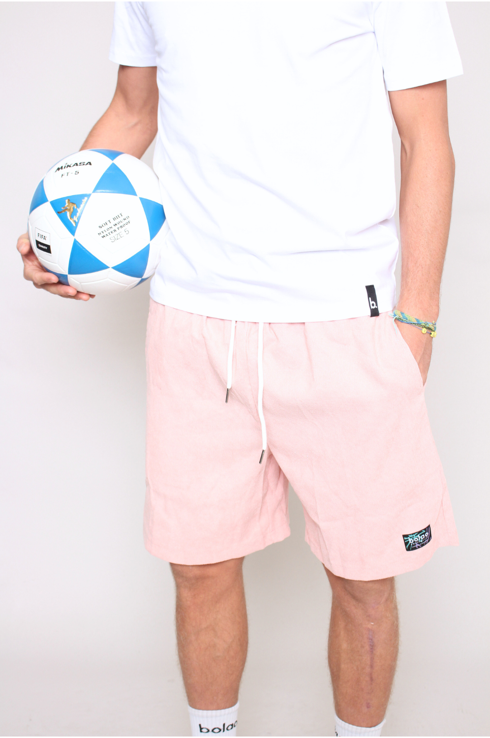 Cord Shorts Soft Rose